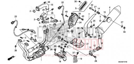 EXHAUST MUFFLER VFR1200XDE de 2014